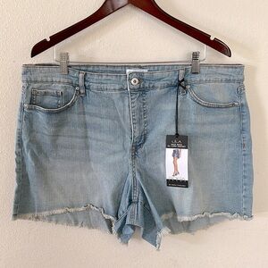 Sofia Vergara Mid-Rise Lila Denim Shorts